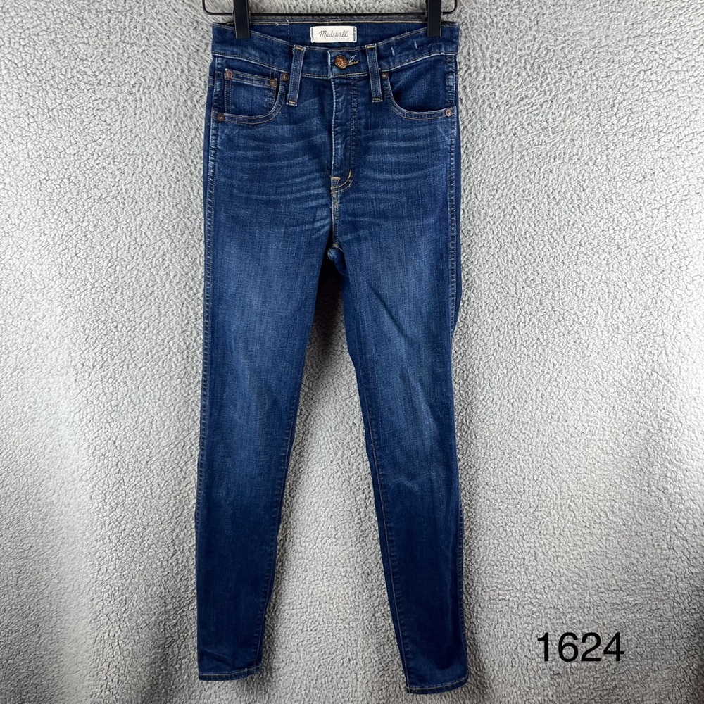 Madewell Women’s Size 24 10” High-rise Skinny Dark Wash Cotton‎ Blend Blue Jeans